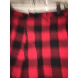 Carbon Men's Size 36 Black Red Plaid Shorts Pockets